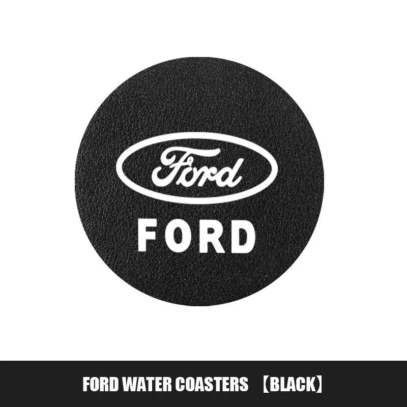 

Car Sticker 2026 Ford 2Pcs Car Interior Accessories Water Cup Pad Anti-noise Coaster Mat For Ford ST Line Focus Mustang Fiesta P