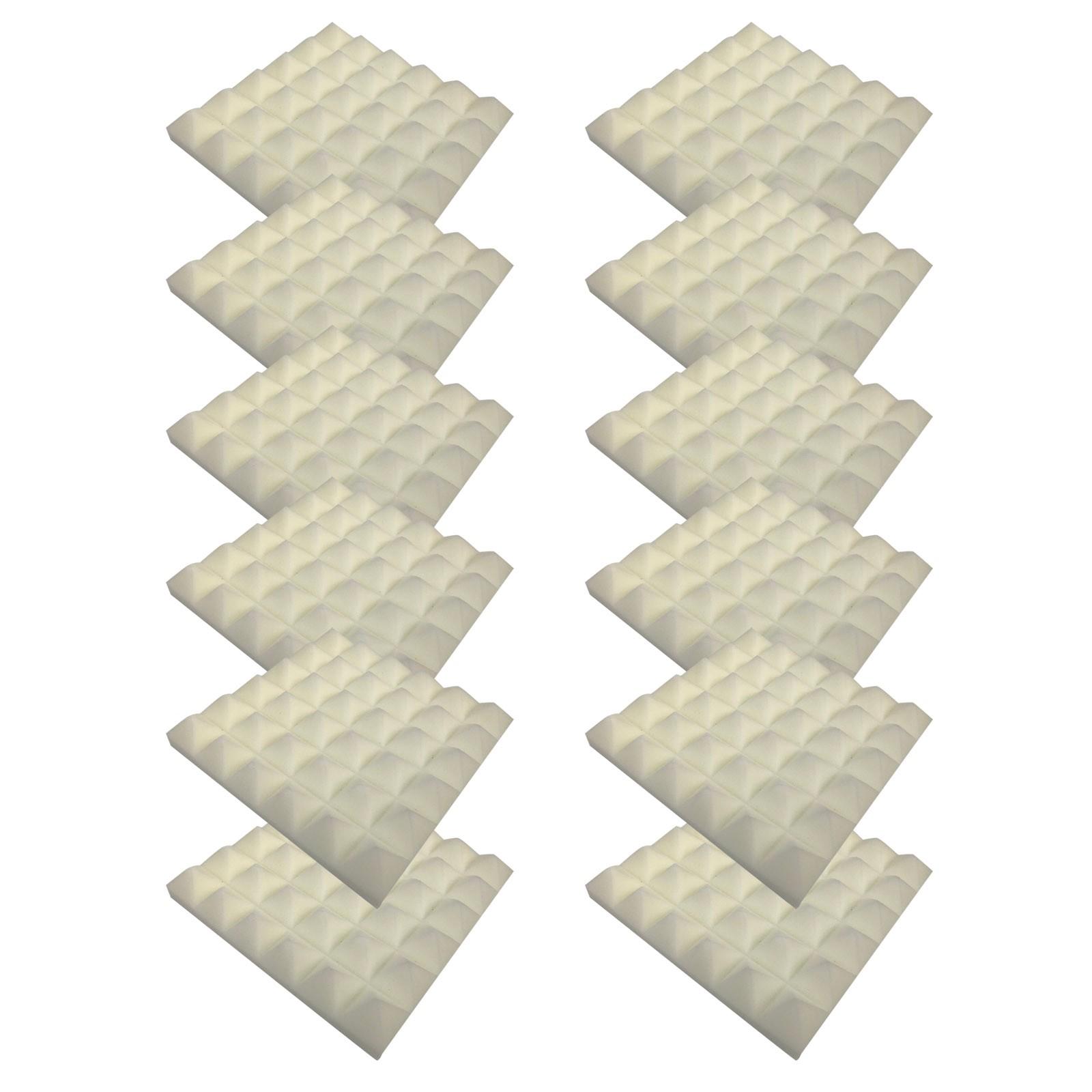 

12PC Self-adhesive DIY Sound-absorbing Sponge Board Sound Insulation Sponge білий