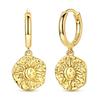 925 Sterling Silver Earrings Women Sparkling Gold Plated Sun Moon Drop Earring For Anniversary Wedding Jewelry Gifts