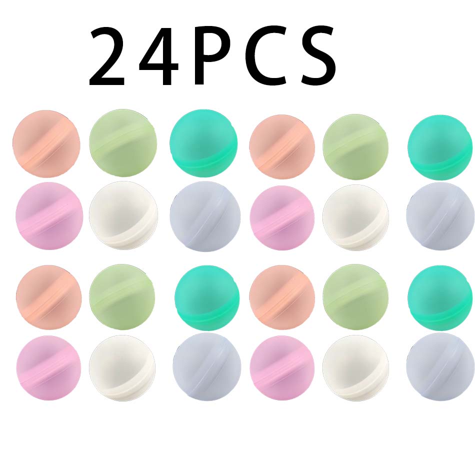6-60Pcs Reusable Water Balloons Quick Fill Self Sealing Water Bomb For Summer Games Children'S Adult Outdoor Activities Toy Gift