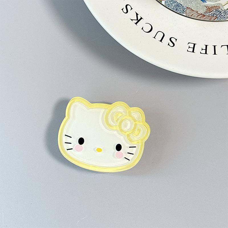 Cute Cartoon Small Fresh Kt Cat Mobile Phone Airbag Bracket Magnetic Desktop Paste Girl Cream Wind Ring