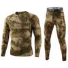 Intimo termico mimetico da uomo per esterno Intimo sportivo In pile Collant caldi Compressione Set di biancheria intima termica ad asciugatura rapida Tuta mimetica da uomo