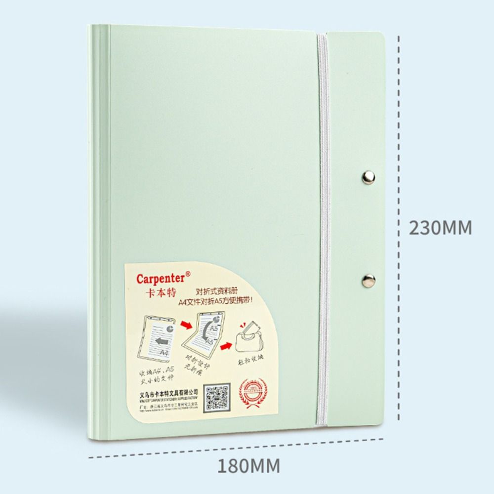 A5 To A4 File Folder With Insert Pages Loose leaf Exam Paper Storage Clip Waterproof Foldable Document Organizer Students