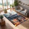 Attack on Titan Crystal Velvet Rug, Soft Anti‑Slip Crystal Velvet Carpet for Living Room Bedroom Home Decor