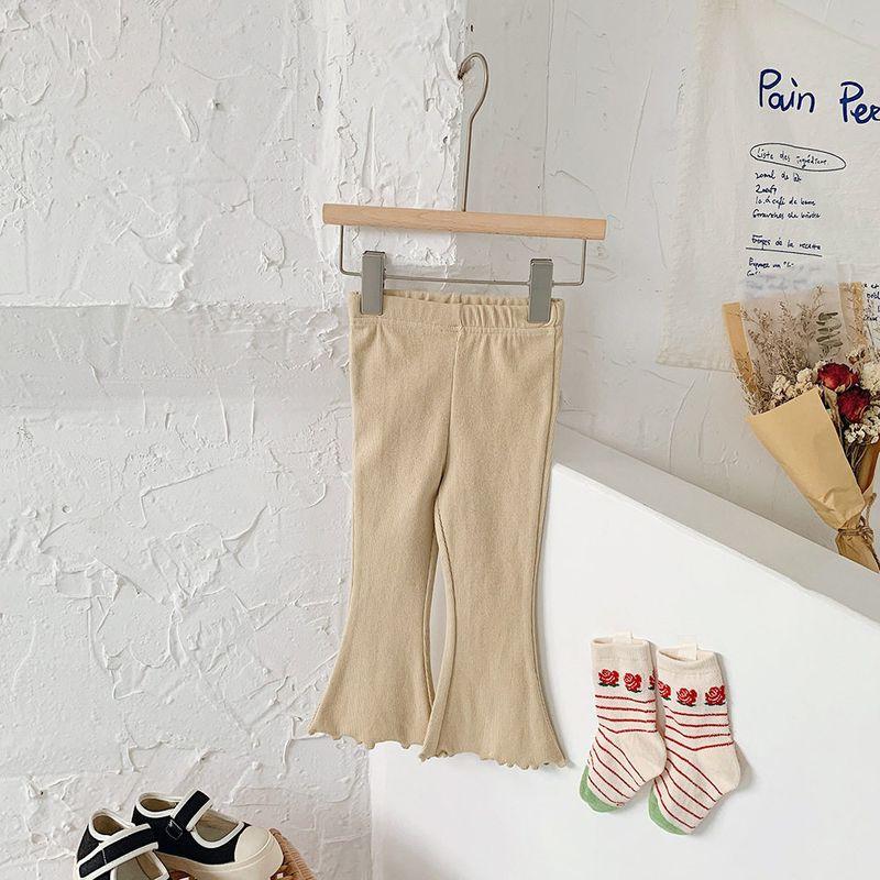 European and American Style Children's Pants, Girls' Flared Pants, Autumn Casual Lace Pants, Autumn Korean Style Slim Pants, Toddler Pants