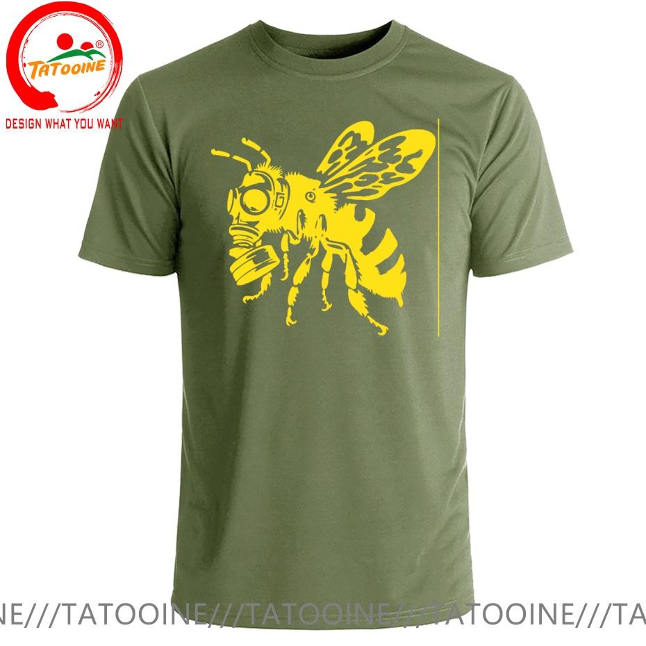 Funny Design Bee With Gasmask Sred Doublet Unisex Fashion Trendy Casual Clothing Stylish Tops Tee Shirt Leisure Tshirt Unisexs