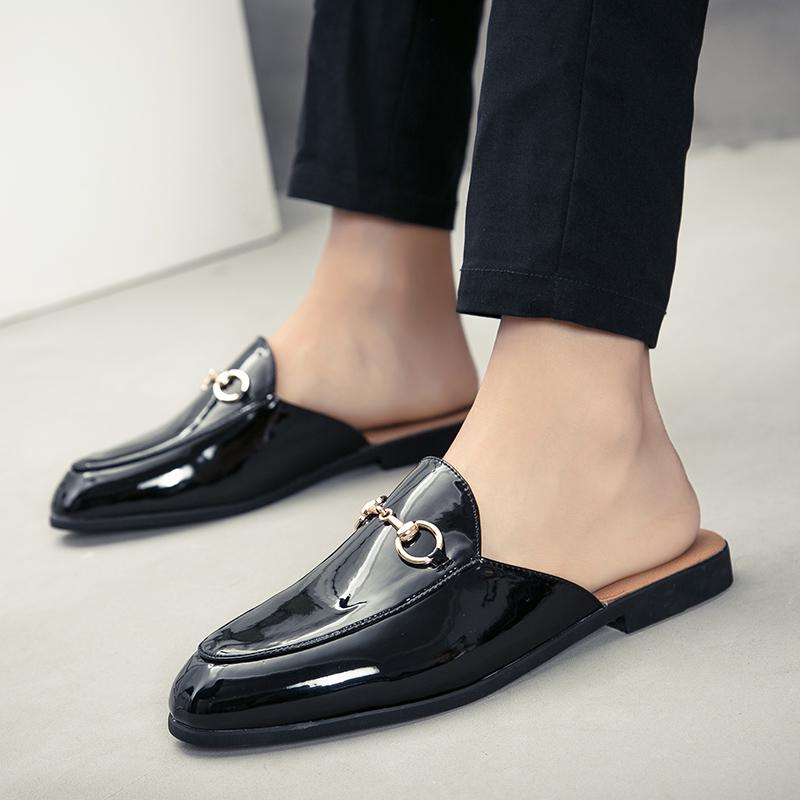 Fashion 2025 Classic Brand Men's Loafers Luxurious New Shiny Leather Shoes High-end Banquet Men's Dress Shoes Flat and Comfortable