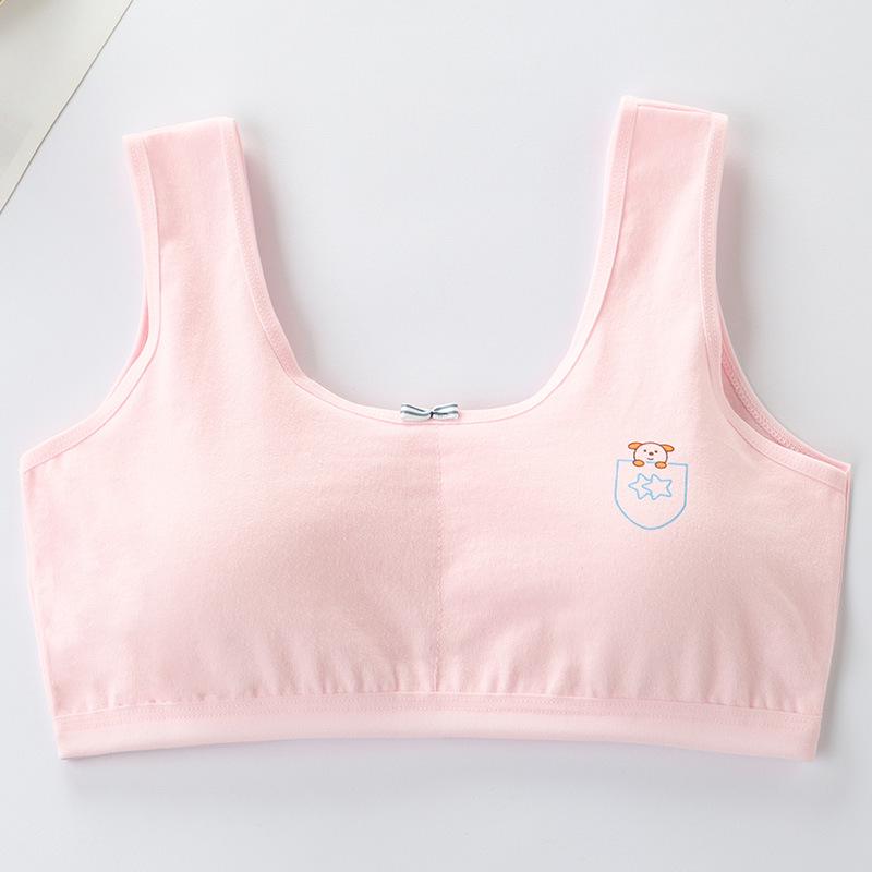 Pure Cotton Training Bra for Girls: Ages 8-16, Anti-Show Design, Ideal for Elementary to Junior High Students