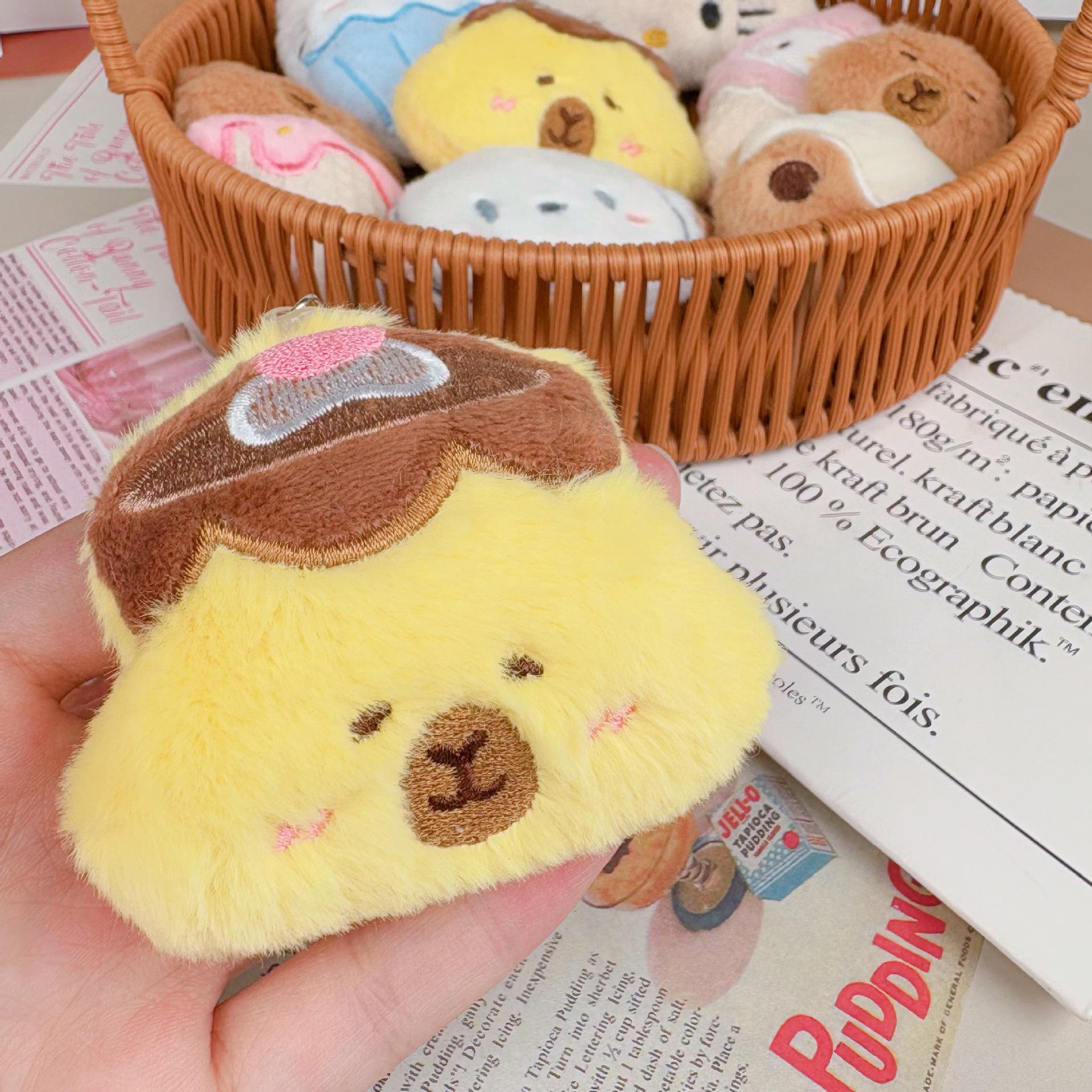 

Мультяшный плюшевый кулон в виде сэндвича с мороженым КТ Кэт - Мягкая игрушка капибара, брелок для рюкзака Beaded Chain