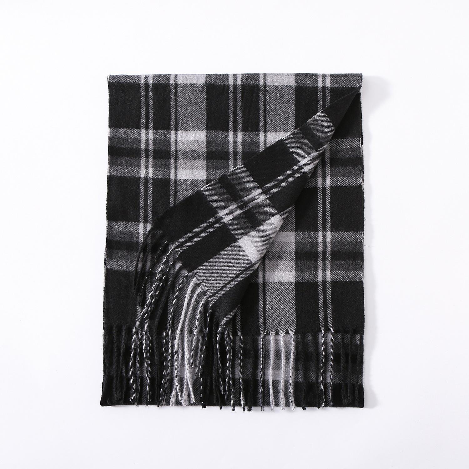 

6-цветный осенне-зимний новый клетчатый шарф мужской классический земляной цвет теплый и универсальный искусственный кашемировый шарф 35*200CM