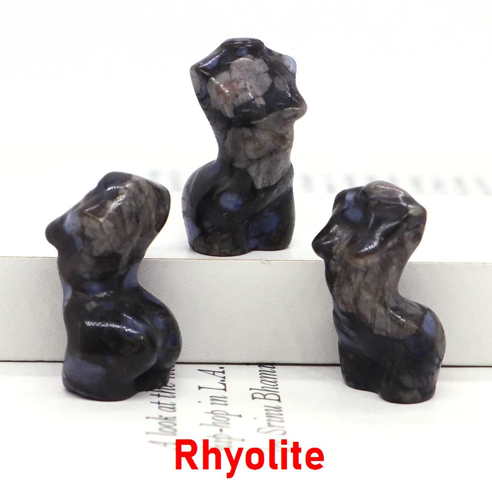 1,2" Sexuelle Damenmodell-Statue Heimdekoration Heilkristall Geschnitzter Edelstein Weiblicher Körperbüste Figur, Reiki Rosenquarz Göttin Geschenke