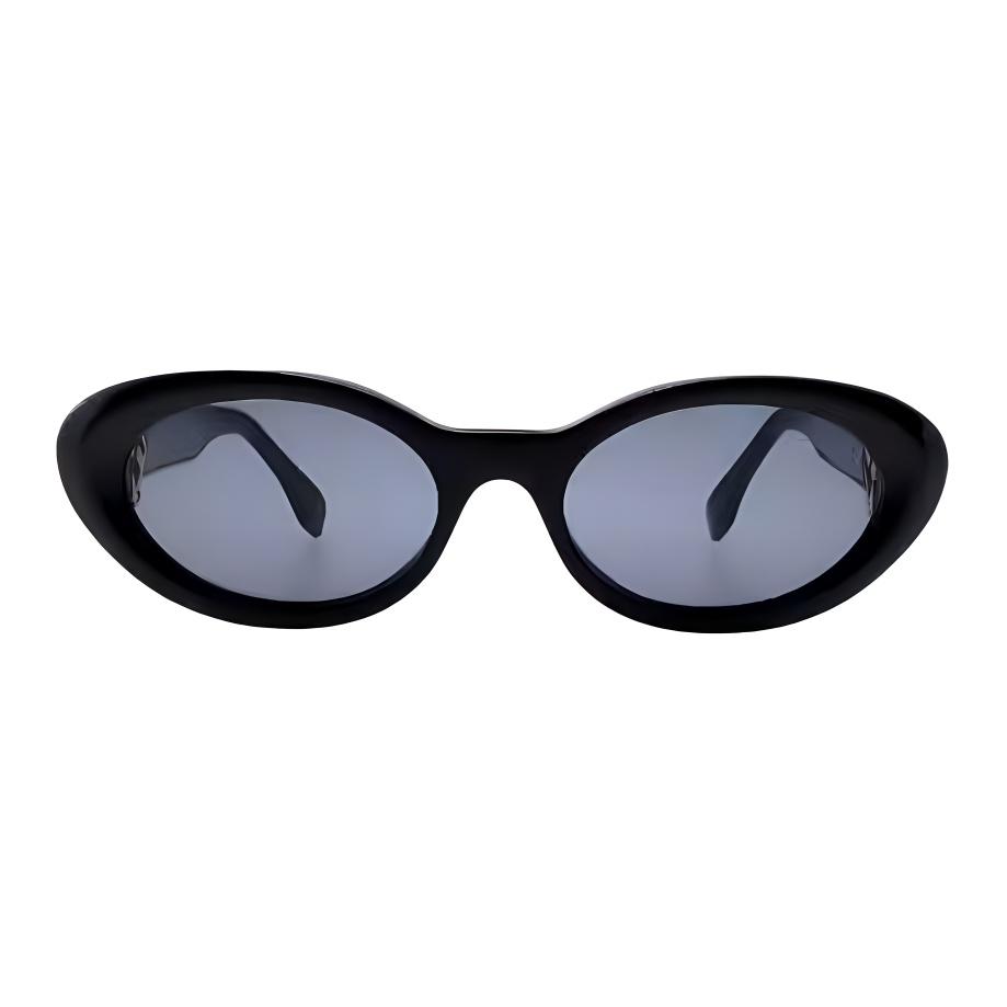 Fendi Full Frame Design Acetate Oval Sunglasses Women Sunglasses Black FE40140U-5301A