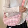 Niche Design Dumpling Bag New Fashion Messenger Bag 2025 Foreign Style Plaid Personalized Armpit Bag Casual Shoulder Bag