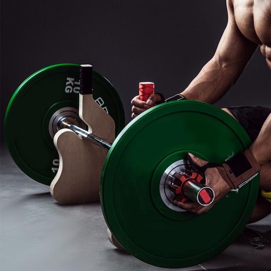 Wooden Deadlift Jack Barbell Stand Heavy Duty Non-slip Handle Home Gym Weightlifting Barbell Bar Loading Unloading Weight Plates Changing Holder