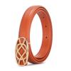 Oval Winding Flower Leather Cowhide Belt Women'S Decorative Dress Suit Retro Belt Women'S Literary Model