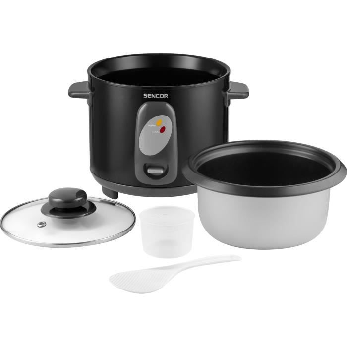 Sencor SRM 1001BK Electric Rice Cooker - 1 L - Stainless Steel - Steam Cooking - Automatic Shut-off - Black