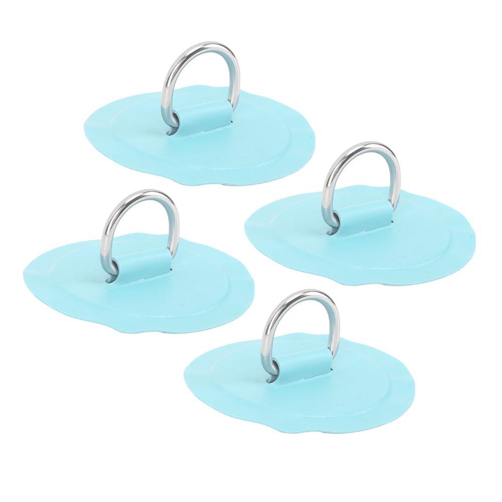 4PCS Round D Ring Patch 3.1 Inch Kayak D Ring for Surfboard Stand Up Paddleboard