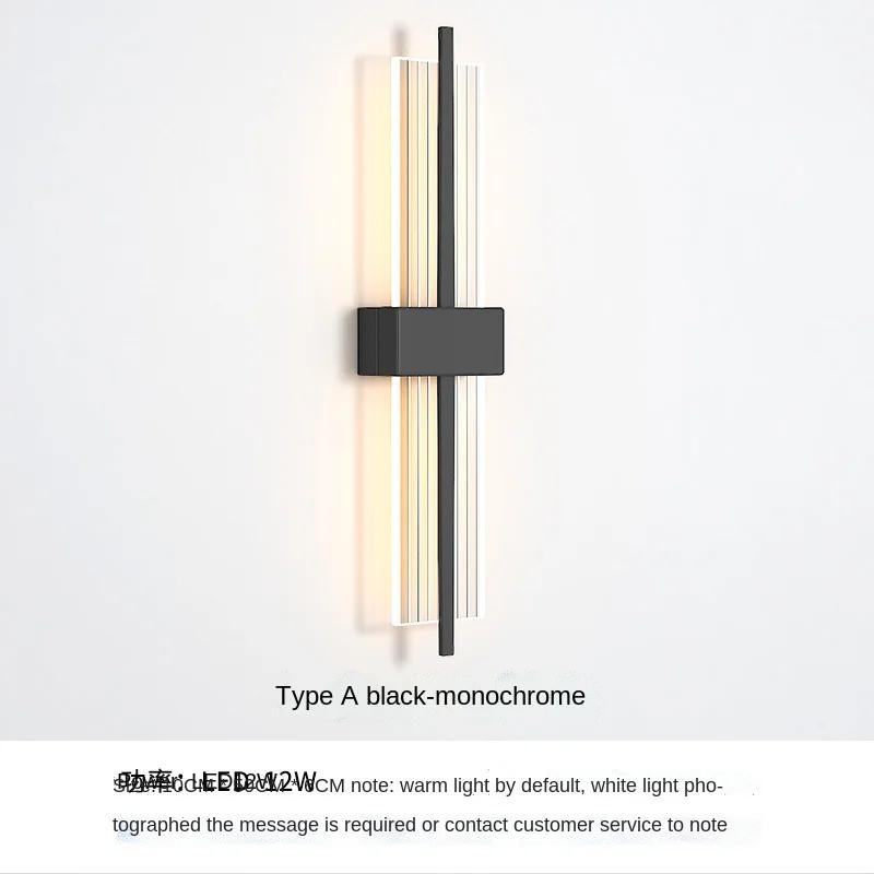 

Сучасний настінний світильник Золота спальня Приліжкова лампа Nordic Minimalist Вітальня Фон стіни проходу Настінний світильник Warm White (2700-3500K)