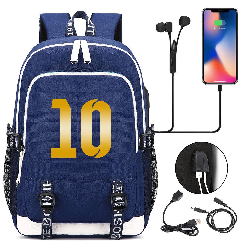 Large Capacity Schoolbag with Shoulder Strap; Student Three-piece Pencil Case Set