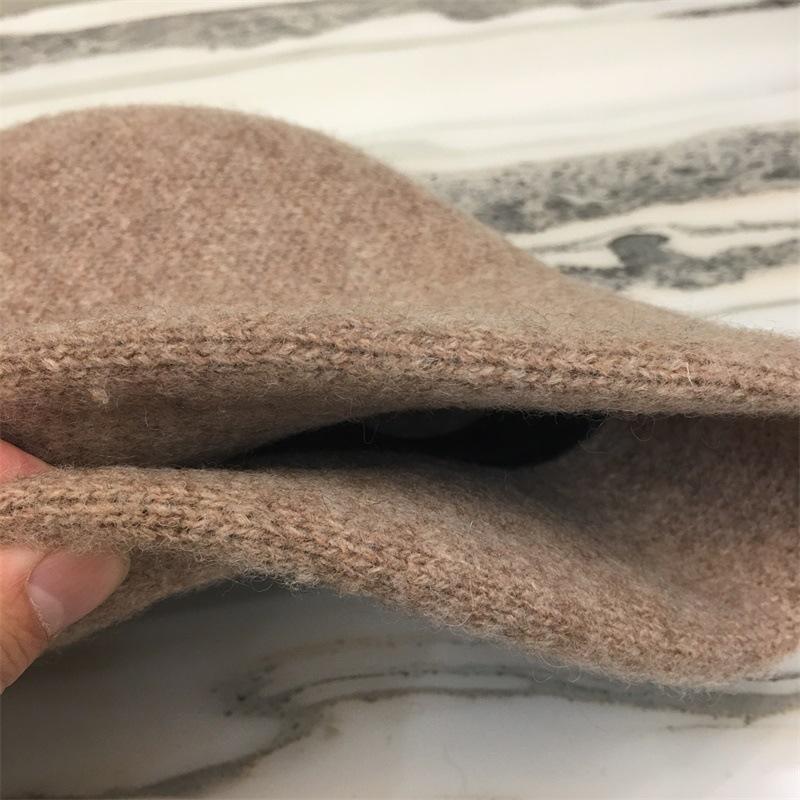 Wool bucket hat autumn and winter women double brim thermal basin hat literary fashion gift hat