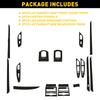 1Set Black Carbon Fiber Style Car Interior Decor Kits Trim Sticker For Infiniti G25 G37 2010-2016  Interior DIY Trim Decals