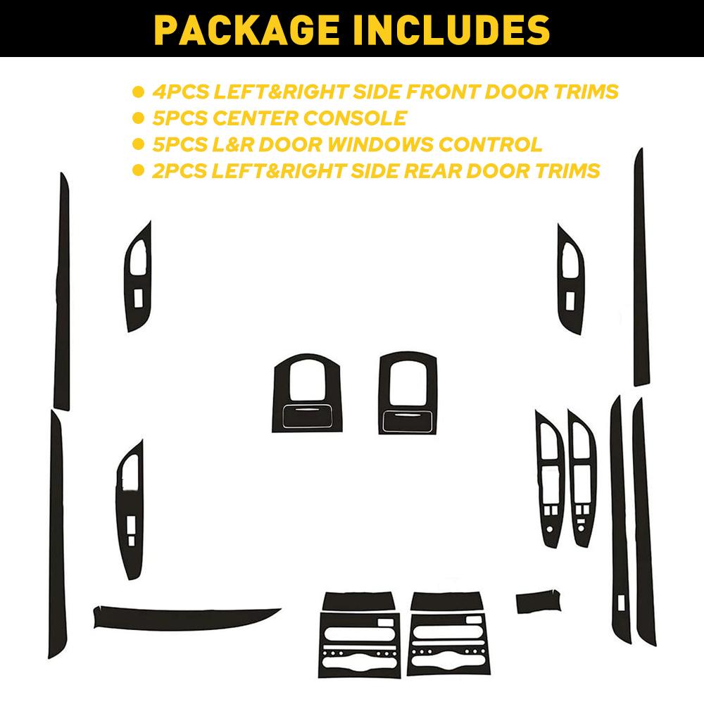 1Set Black Carbon Fiber Style Car Interior Decor Kits Trim Sticker For Infiniti G25 G37 2010-2016  Interior DIY Trim Decals