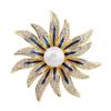 Sunflower Brooch, Trendy Pearl Brooch, Elegant Women's Brooch