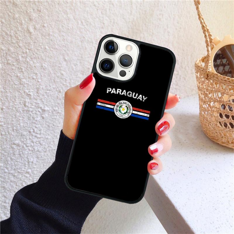 Paraguay Flag Phone Case for iPhone 17 Air 16 15 14 12 13 PLUS 11 PRO MAX Back Cover Fundas Shell
