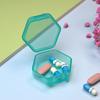 Bärbar Liten Pillerburk Daglig Diamantformad Pillerorganisatör Rese Fickfodral Bärbar Medicinförvaringslåda Hembehållare