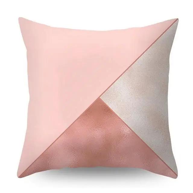 Decorative Pillowcase Rose Gold Geometric Pineapple Glitter Polyester Sofa Cushion Cover Home Furnishings