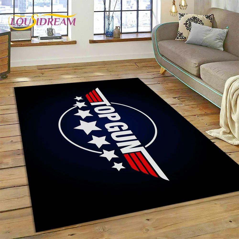 Top Gun Sign Tom Cruise Fighter Carpet Rug for Bedroom Living Room Home Sofa Decoration,Children Game Large Decor Floor Mat Gift