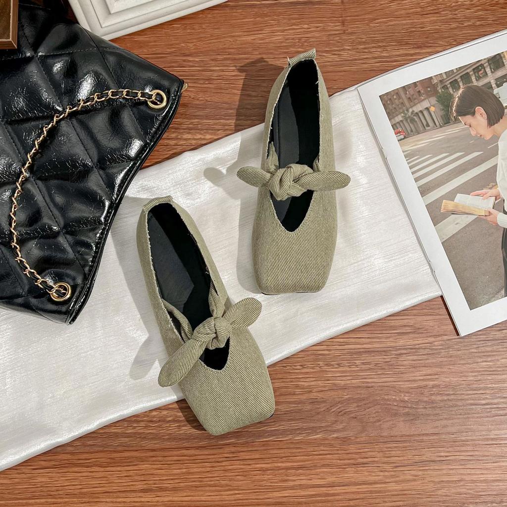 Korean version of casual shoes women's versatile flat shoes 2025 spring and summer new shallow soft-soled Mary Jane shoes Doudou shoes