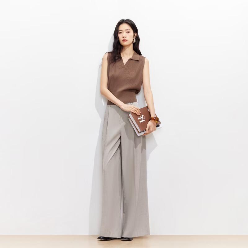 VEROMODA Pleated High-Waisted Straight-Leg Trousers