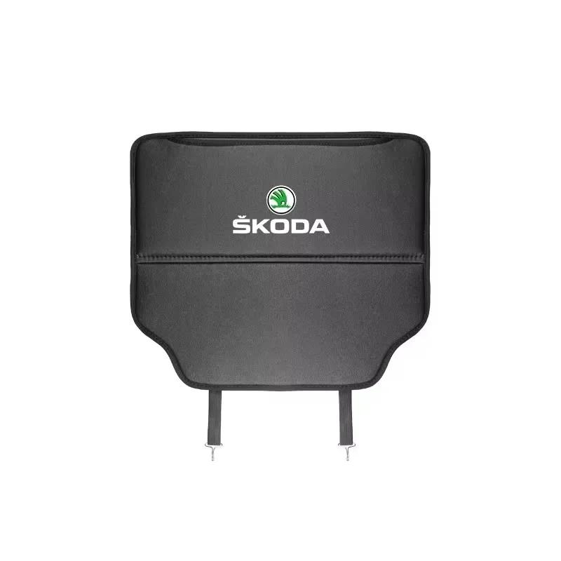 BATI3 Podložka proti kopání na autosedačku Zadní chránič proti zašpinění Pro Skoda Kodiaq Kamiq Karoq Fabia Yeti Octavia Rapid Scala Enyaq Superb
