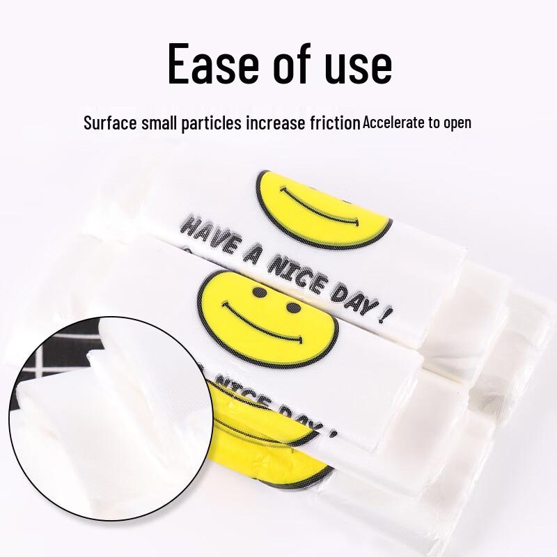 Sacchetti di plastica spessi con faccina sorridente