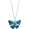 Enamel Butterfly Pendant Necklace Men Women Bohemian Style Choker With Clover Charm Copper Chain Jewelry