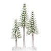 Mini Desktop Christmas Tree Ornaments Realistic Cedar Flocking Tree Tabletop Decor for Festive Home or Office Decoration