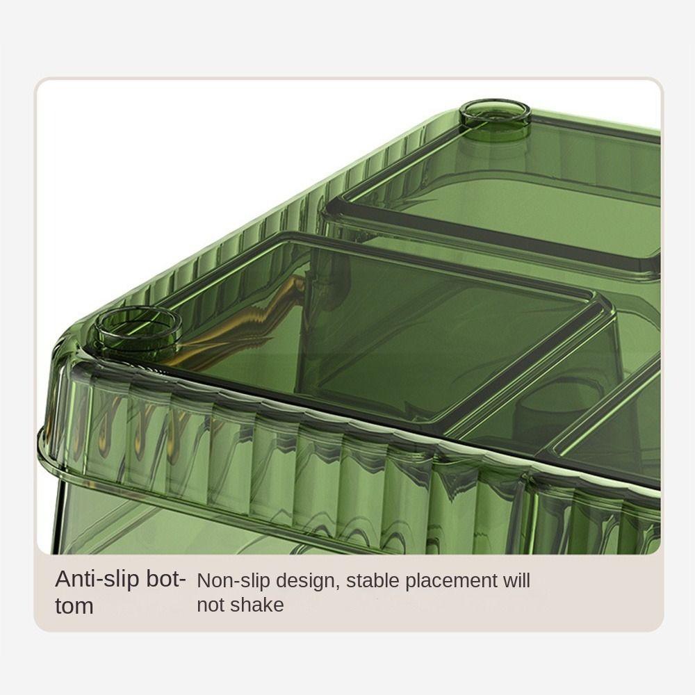 Waterproof Divided Serving Dishes Translucent Fruit Storage Tray Plastic Dried Fruit Plate Bedroom