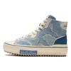 Li Ning CF Lacquer Restoration High Top Skateboard Shoes Unisex Crown Blue AGCS050-2