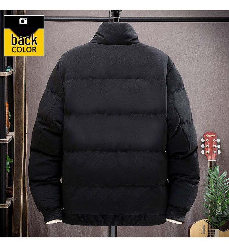 Veste d'hiver pour homme à col montant - Épaisse, chaude, vêtement d'extérieur rembourré en coton pour couples