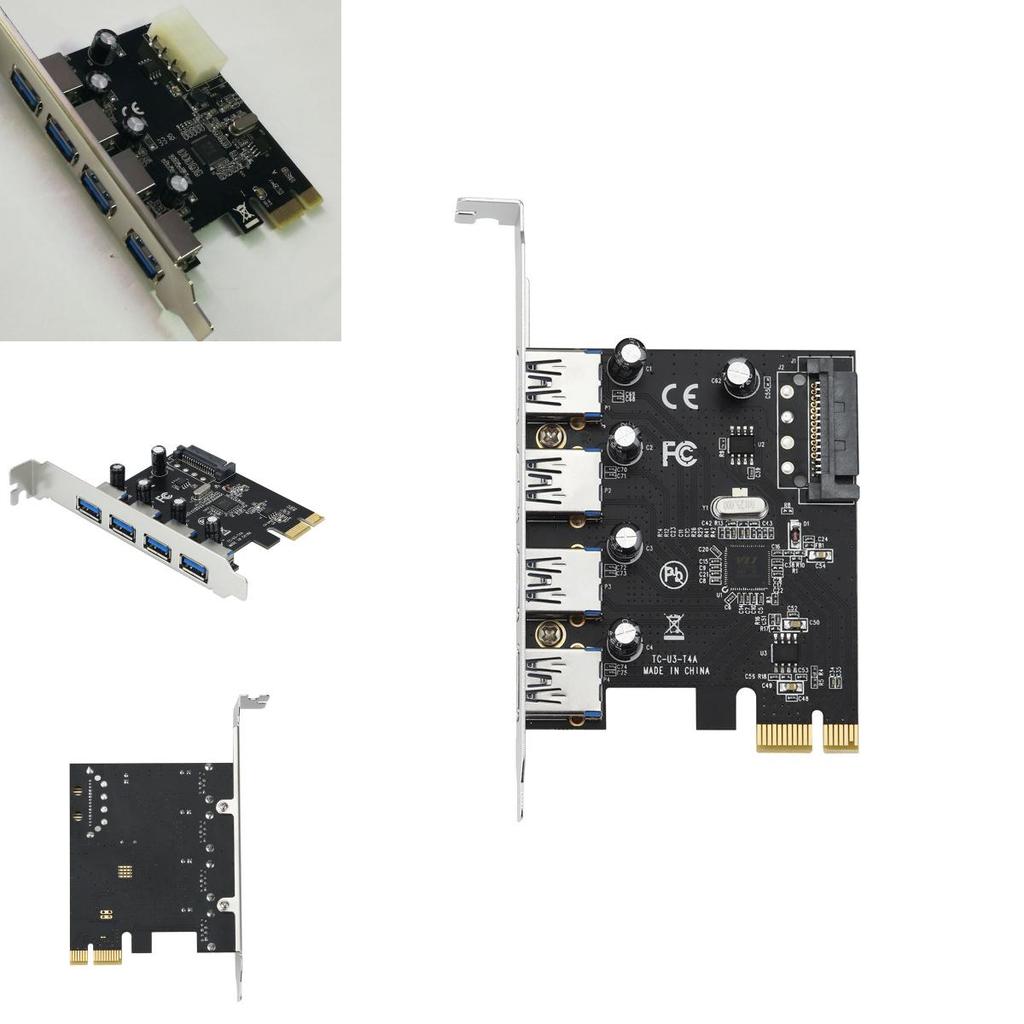 Pcie Usb30 Expansion Card With Four Ports For Desktop Computer Data Transfer