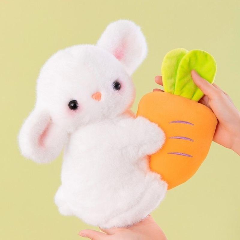 

Cute Bunny Plush Toy Kawaii Fluffy Rabbit Hold Carrot Toy Children S Sleeping Doll Lovely Throw Pillow Gifts Home Decor 20cm