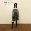 MO&Co. Pleated Plaid Boned Bustier Dress with Detachable Elements