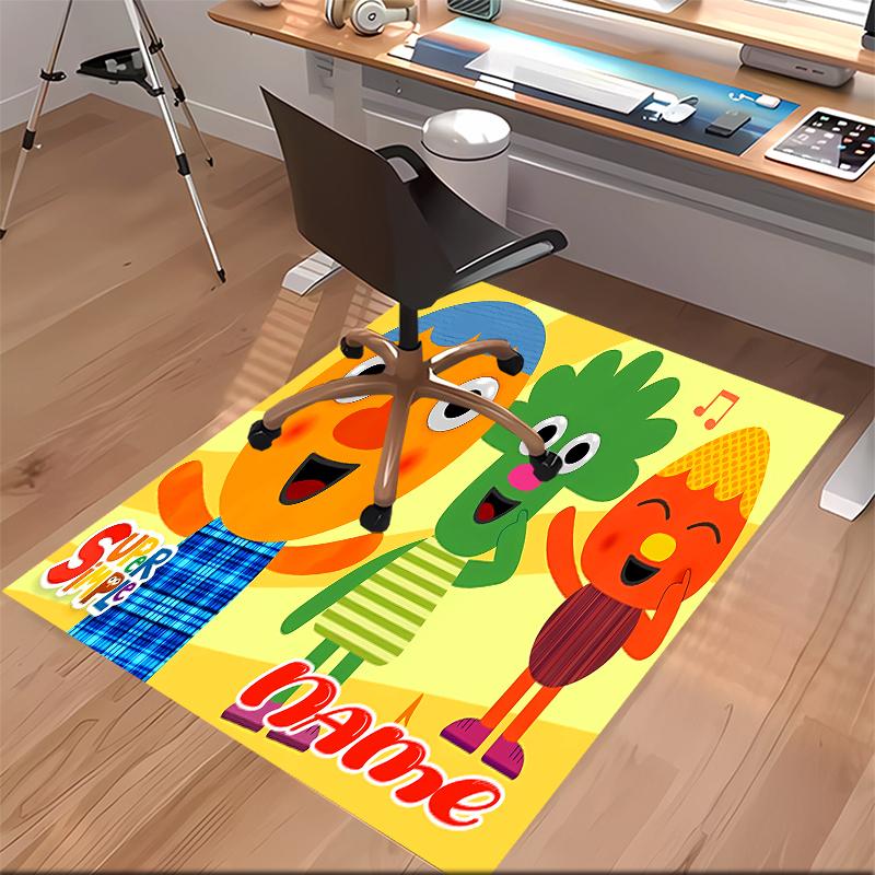 Custom Personalization Super Simple Songs Print Area Rug - Soft, Washable Non-Slip Indoor Mat,Living Room,Home&Office Decorative Rug