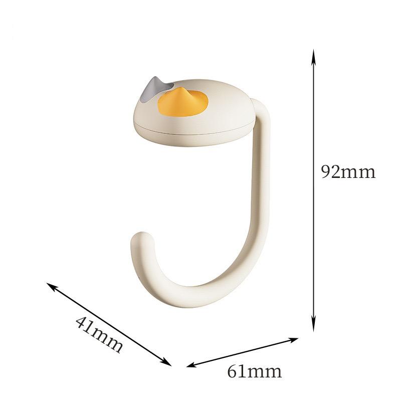 

Cat Backpack Hook Desk Edge Hook Dormitory Gadget New Model with No Drilling Holes for Primary School Student Desk Side Hook.