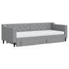 Vidaxl Sofa Rozsuwana Z Szufladami, Jasnoszara, 80X200 Cm, Tkanina