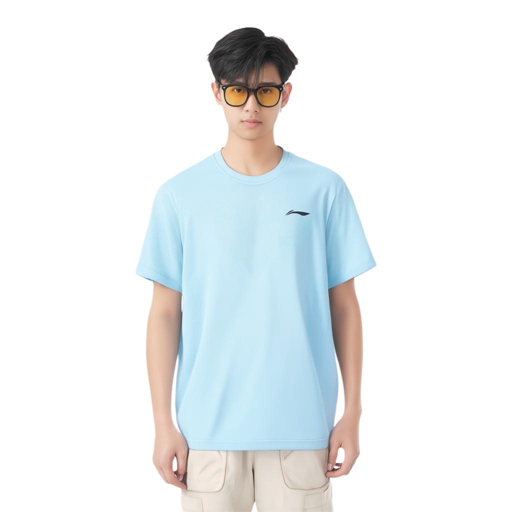 Li Ning T Shirt Men's Forget Me Not Blue ATST511-4