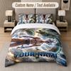Dragon Ball 3Pcs Bedding Set, Personalized Custom Name Text, 1 Duvet Cover & 2 Pillowcases For Bedroom