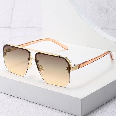 New Square Frame Sunglasses Europe And The United States Fashion Sunglasses Men And Women Half Frame Sunglasses