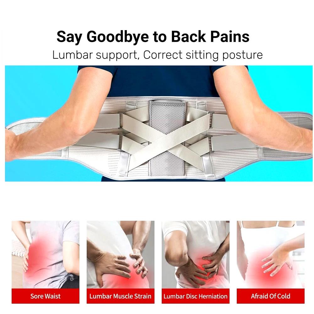 1PC Back Braces for Lower Back with 2 StaysBreathable Back Support Belt for Men WomenAnti-skid Lumbar Support Belt for Sports
